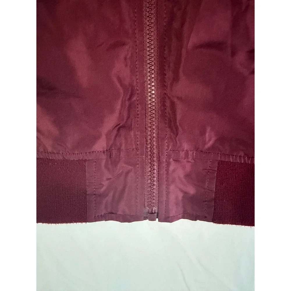 Childrens‎ Place Unisex Lined hooded burgundy full zip jacket sz 5/6 playtime